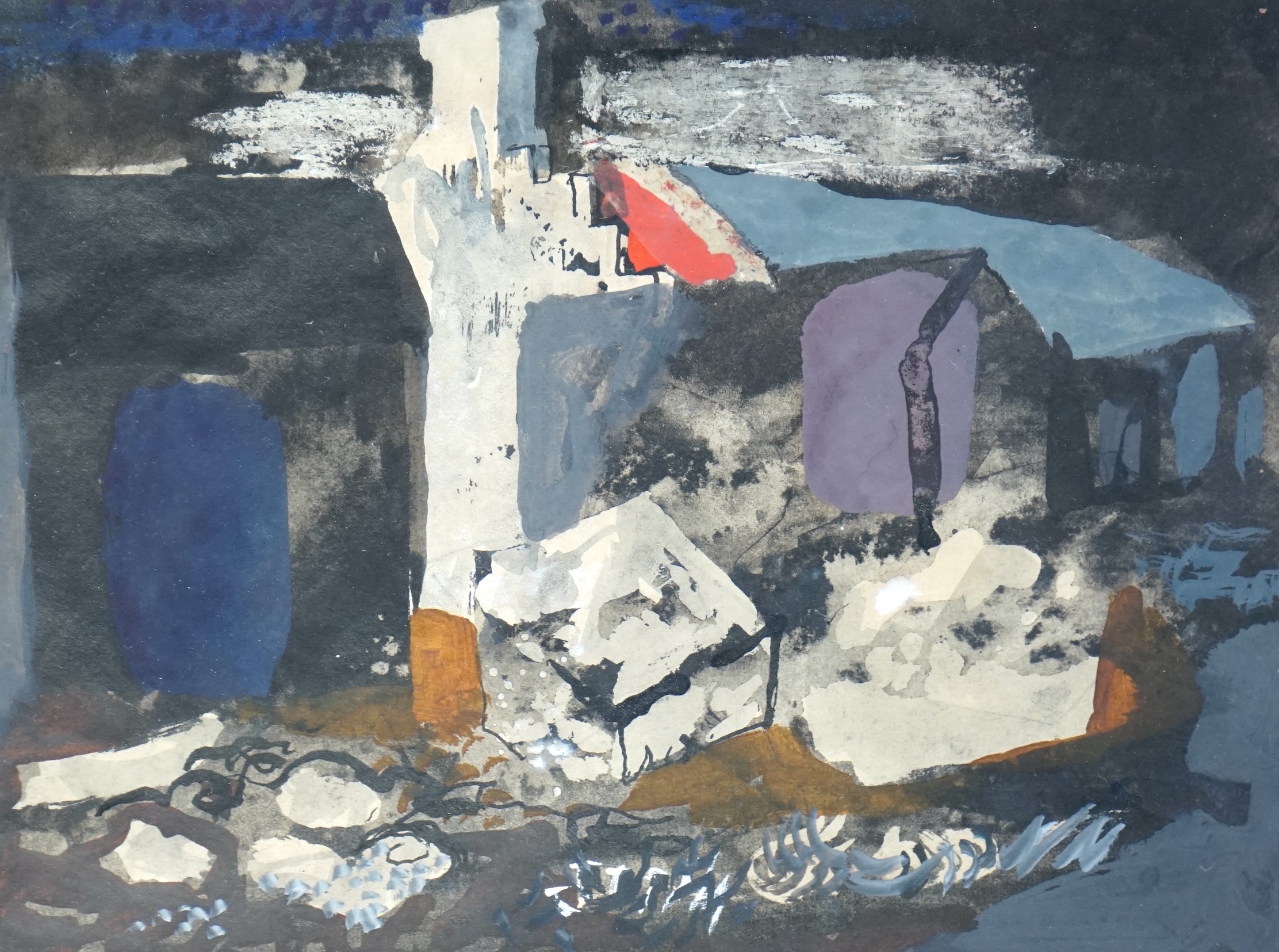 John Piper (British, 1903-1992), Welsh landscape, ink, watercolour and gouache on paper, 15 x 20cm